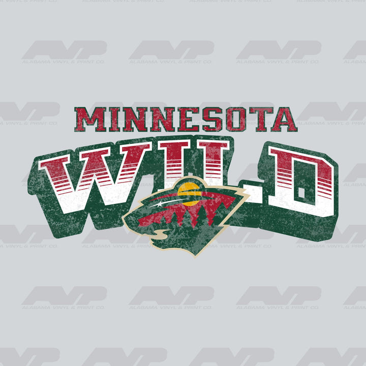 Minnesota Wild Classic Distressed Alabama Vinyl & Print Co.