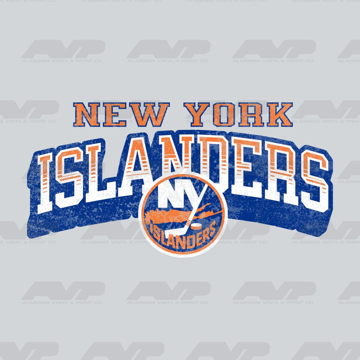 New York Islanders Classic Distressed Alabama Vinyl & Print Co.