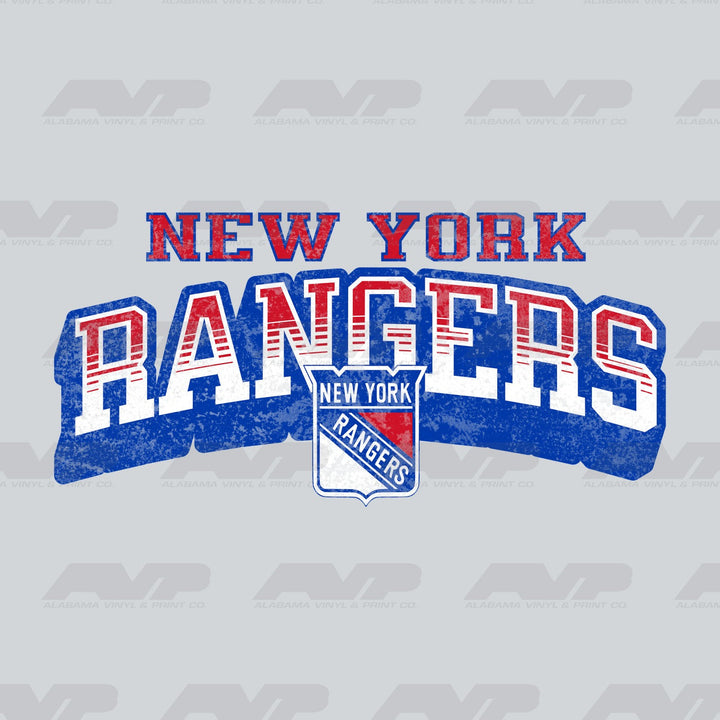 New York Rangers Classic Distressed Alabama Vinyl & Print Co.