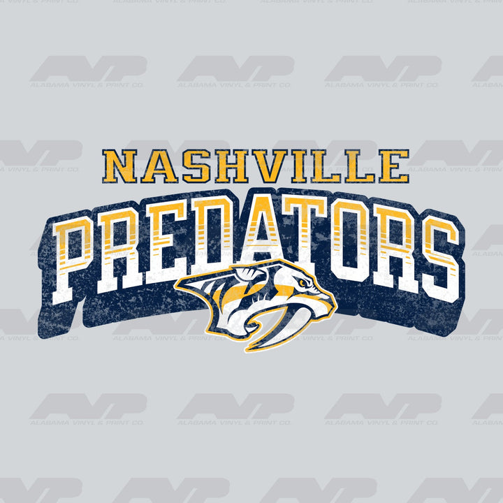 Nashville Predators Classic Distressed Alabama Vinyl & Print Co.