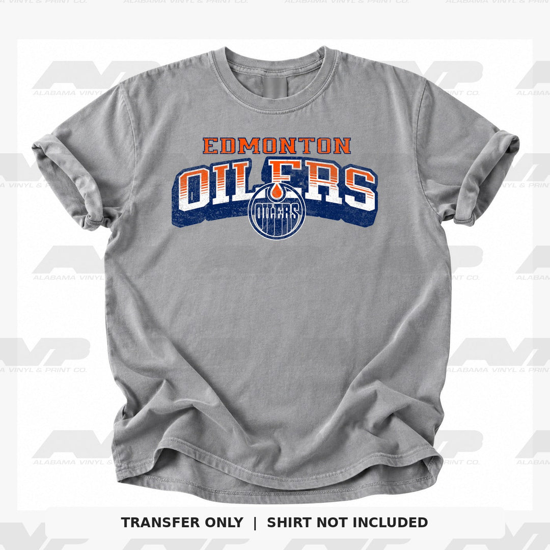 Edmonton Oilers Classic Distressed Alabama Vinyl & Print Co.