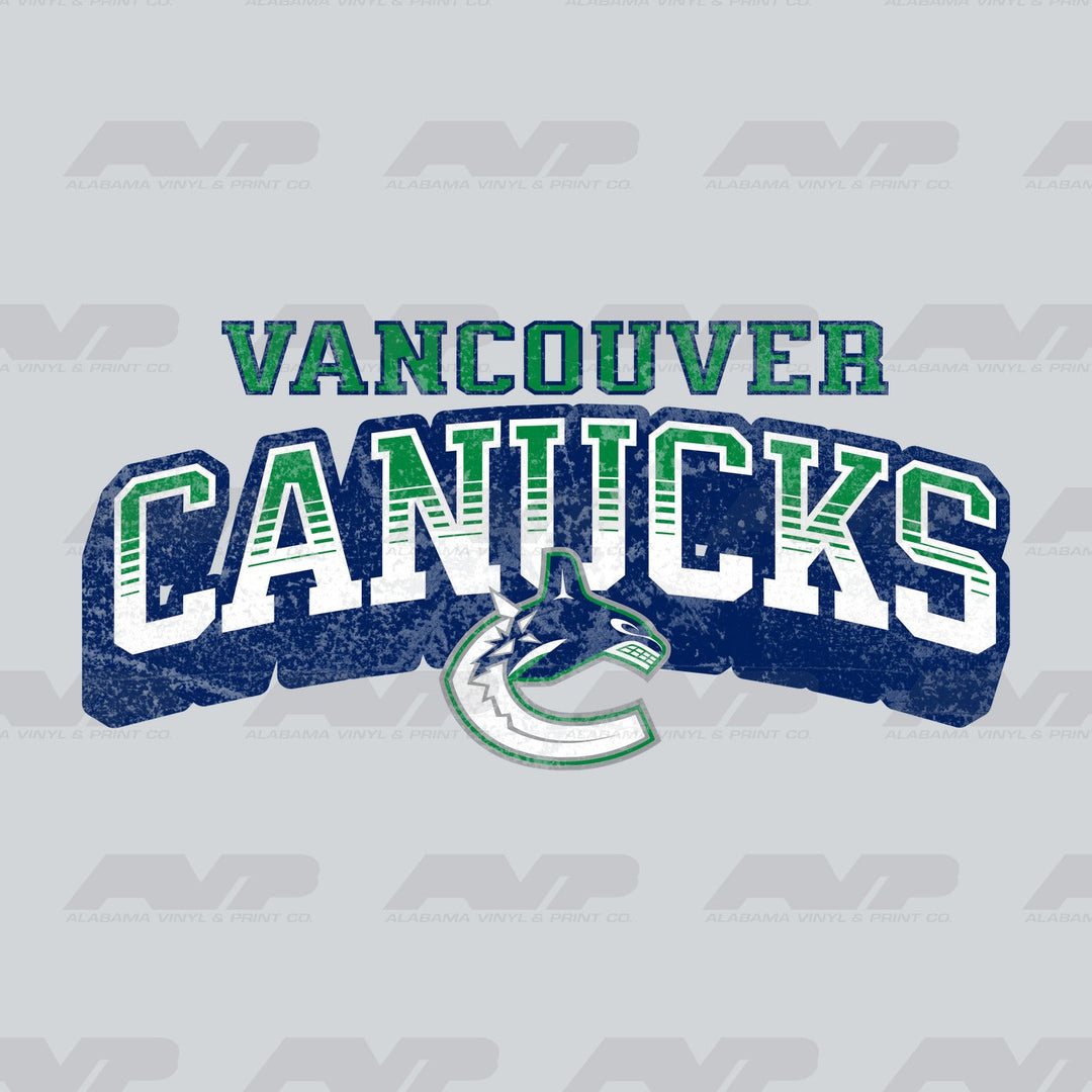Vancouver Canucks Classic Distressed Alabama Vinyl & Print Co.