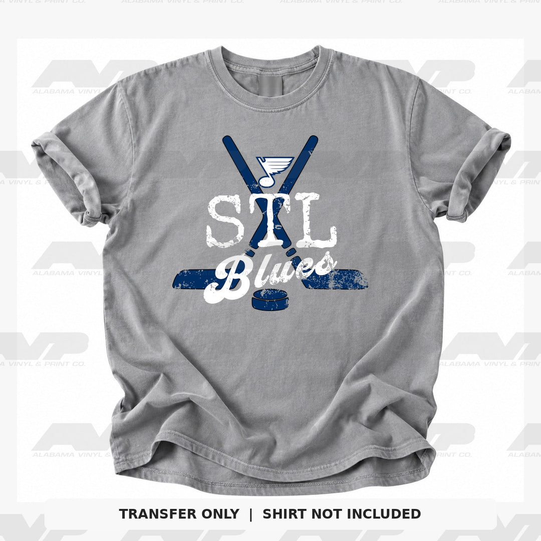 St. Louis Blues Crossed Sticks Alabama Vinyl & Print Co.