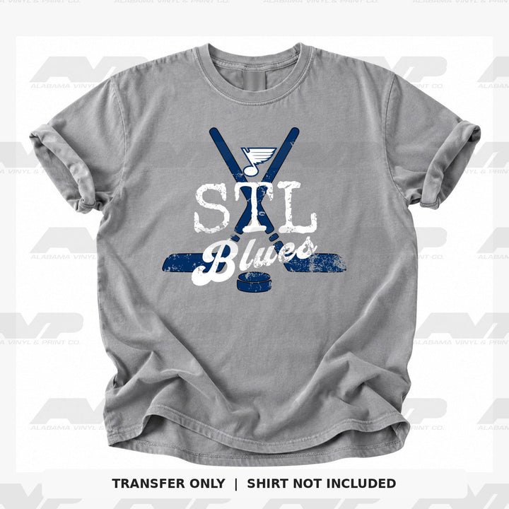 St. Louis Blues Crossed Sticks Alabama Vinyl & Print Co.