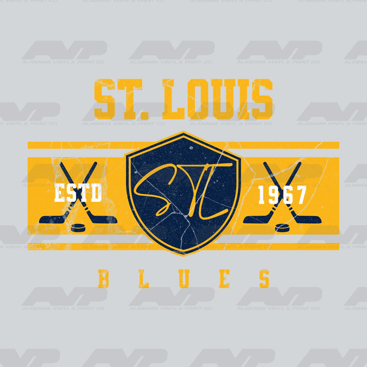 St. Louis Blues Shield 1967 Alabama Vinyl & Print Co.