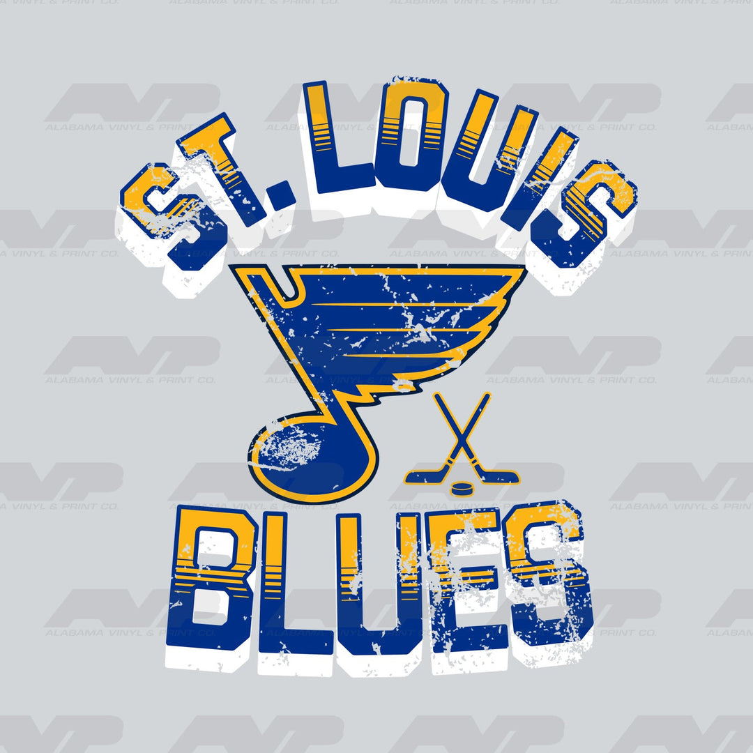 St. Louis Blues Arched Logo Alabama Vinyl & Print Co.