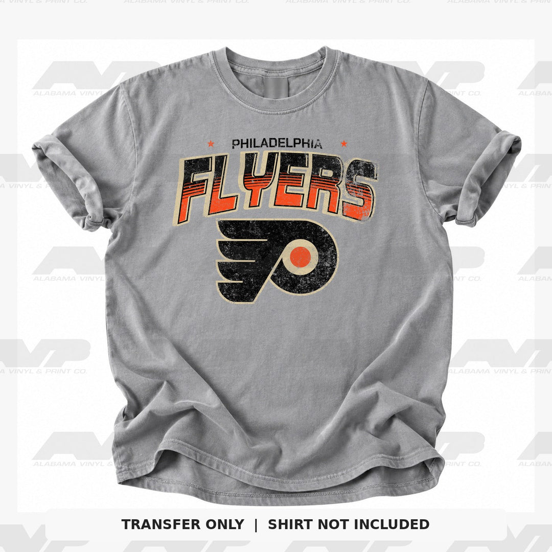 Philadelphia Flyers Distressed Puck Alabama Vinyl & Print Co.