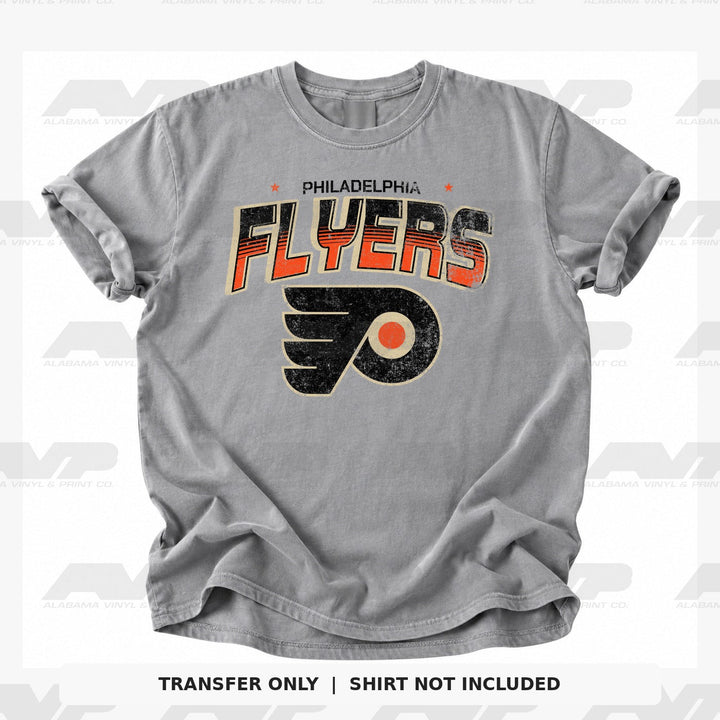 Philadelphia Flyers Distressed Puck Alabama Vinyl & Print Co.