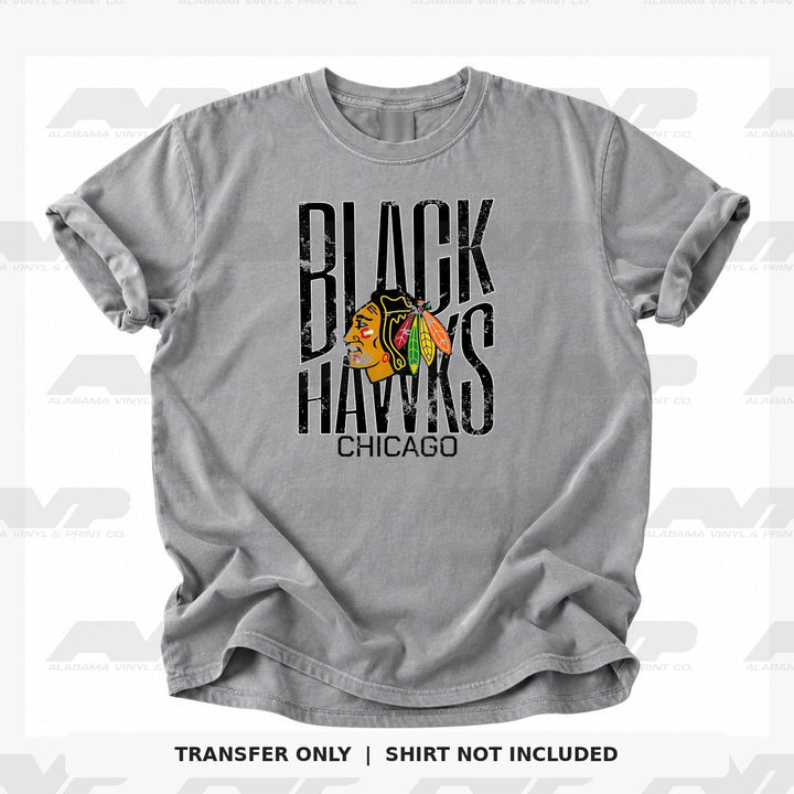 Chicago Blackhawks Tall Distressed Alabama Vinyl & Print Co.