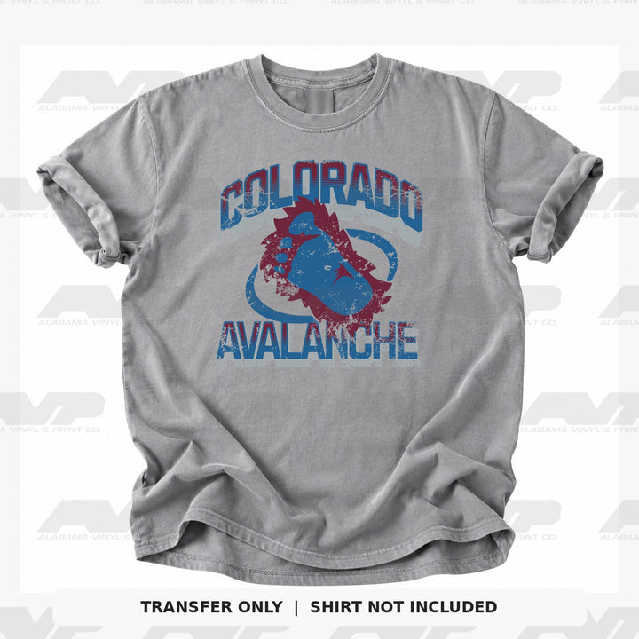 Colorado Avalanche Distressed Puck Alabama Vinyl & Print Co.