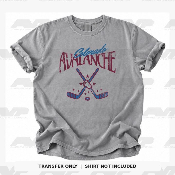 Colorado Avalanche Crossed Sticks Alabama Vinyl & Print Co.