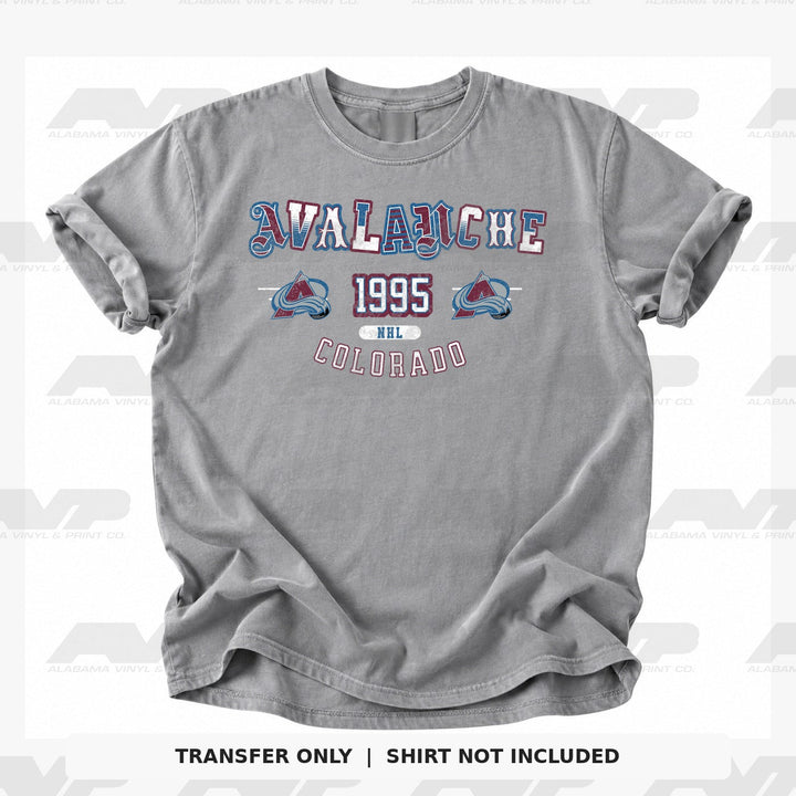 Colorado Avalanche Avalanche 1995 Alabama Vinyl & Print Co.