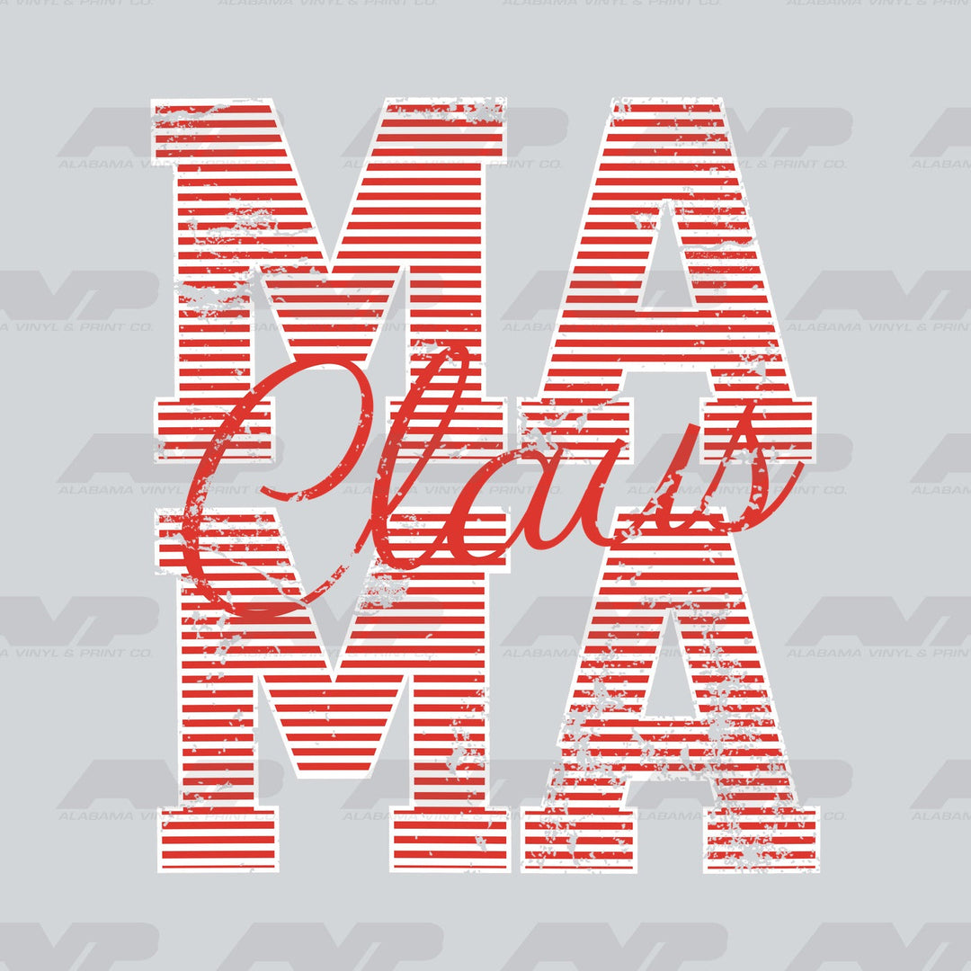 Mama Claus Candy Cane Alabama Vinyl & Print Co.
