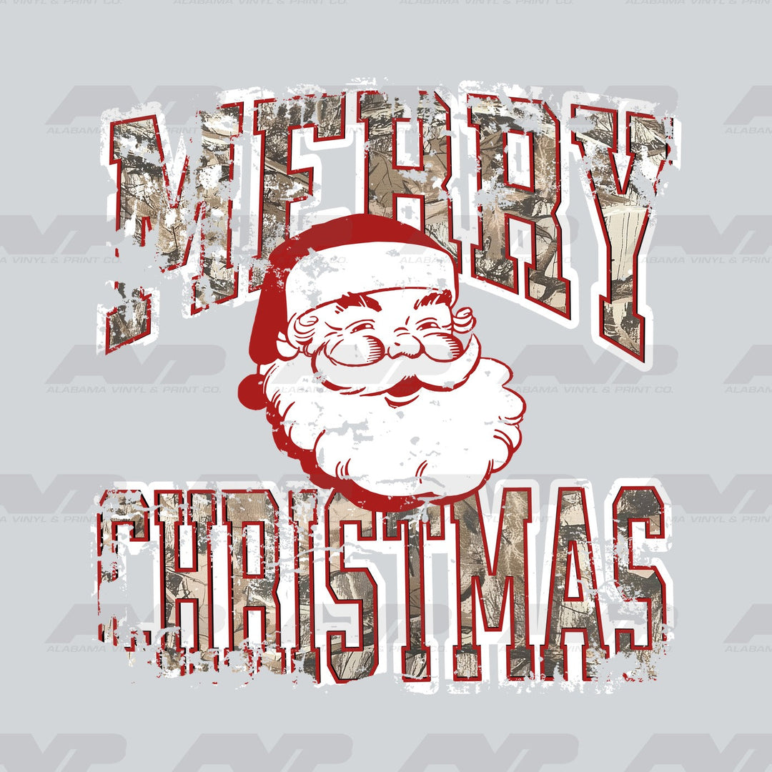 Merry Christmas Santa - Burgundy Alabama Vinyl & Print Co.