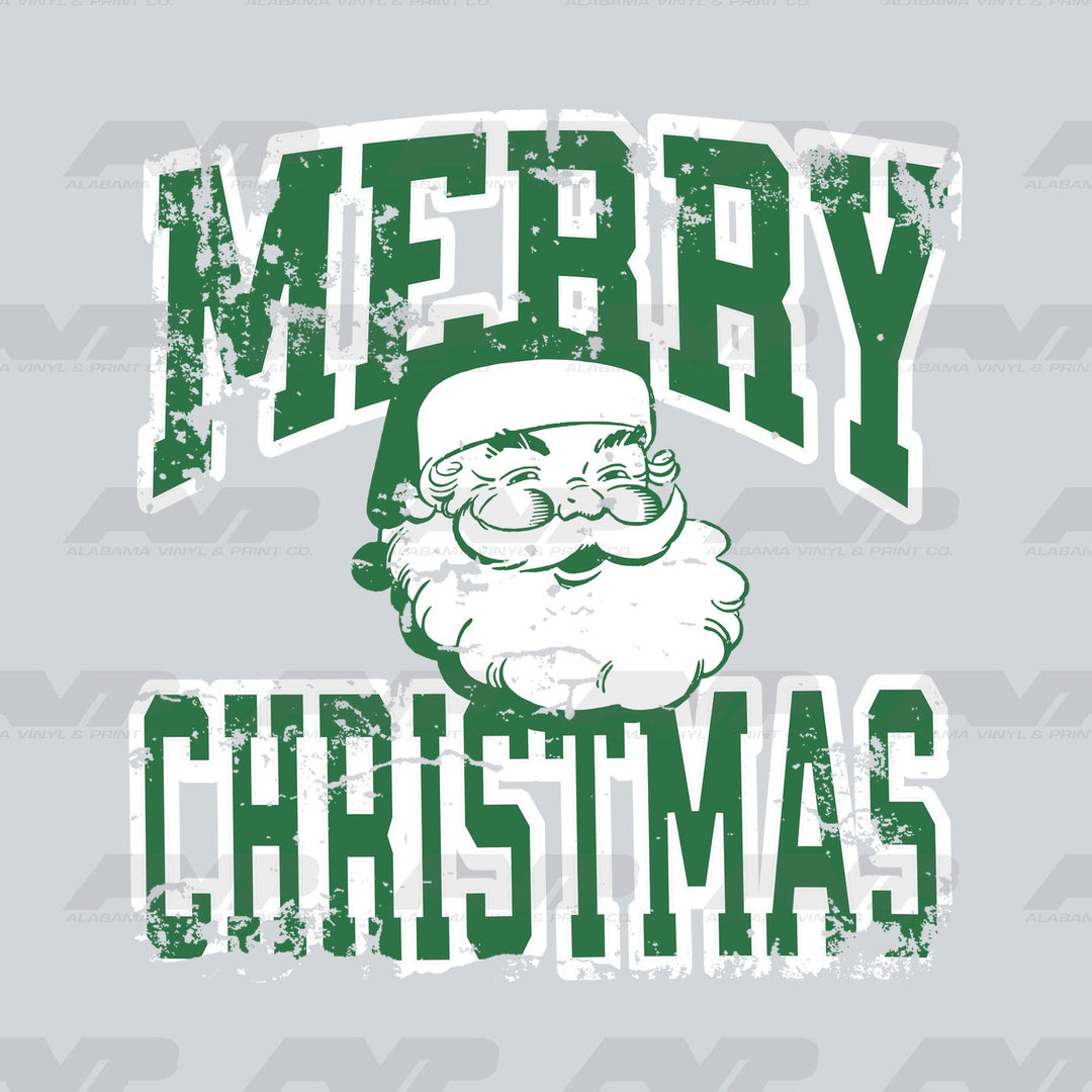 Merry Christmas Santa - Green Alabama Vinyl & Print Co.