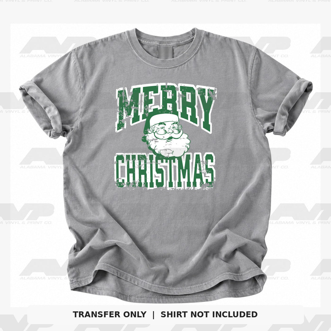 Merry Christmas Santa - Green Alabama Vinyl & Print Co.