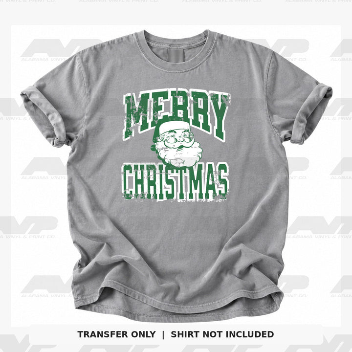Merry Christmas Santa - Green Alabama Vinyl & Print Co.