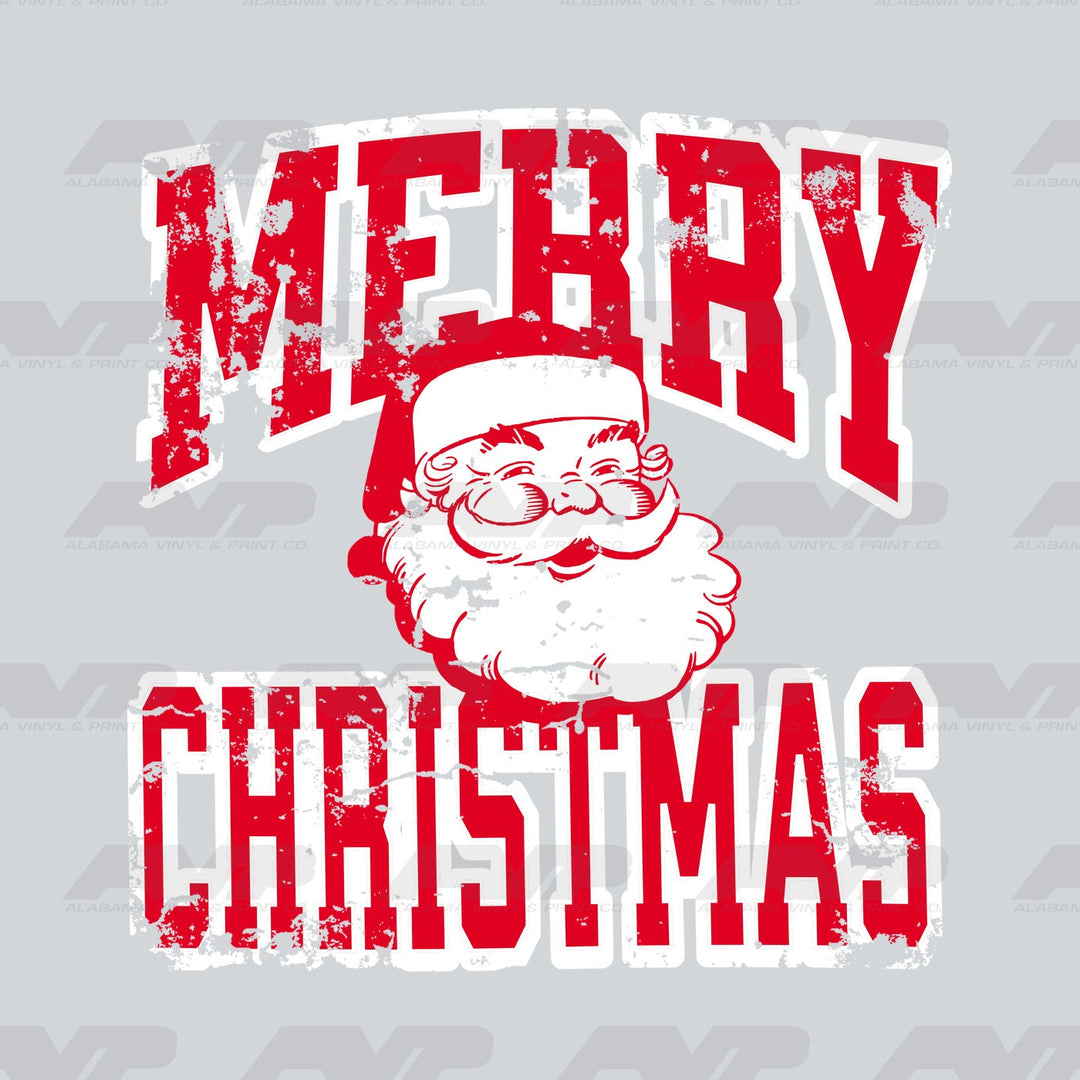 Merry Christmas Santa - Red Alabama Vinyl & Print Co.
