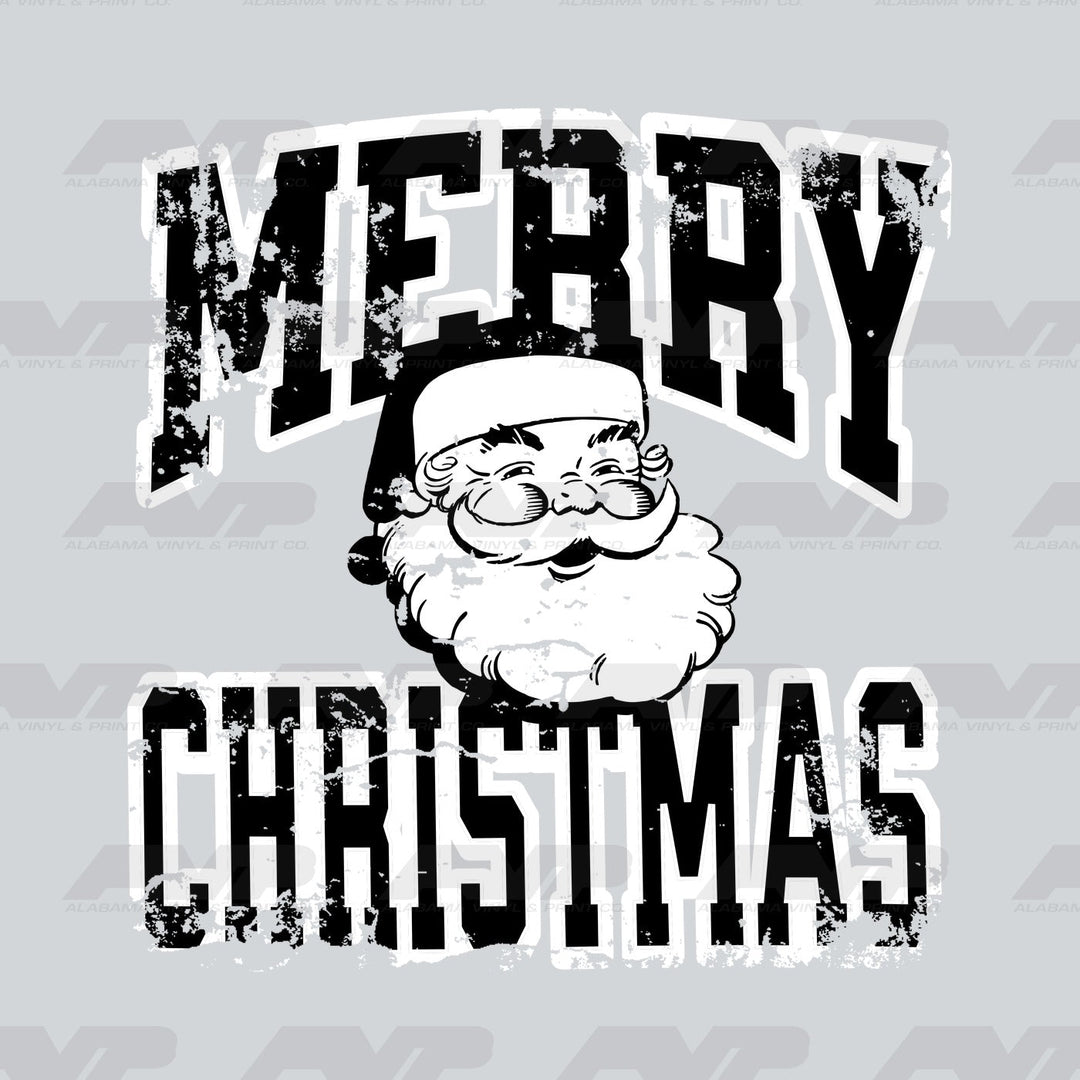 Merry Christmas Santa - Black Alabama Vinyl & Print Co.
