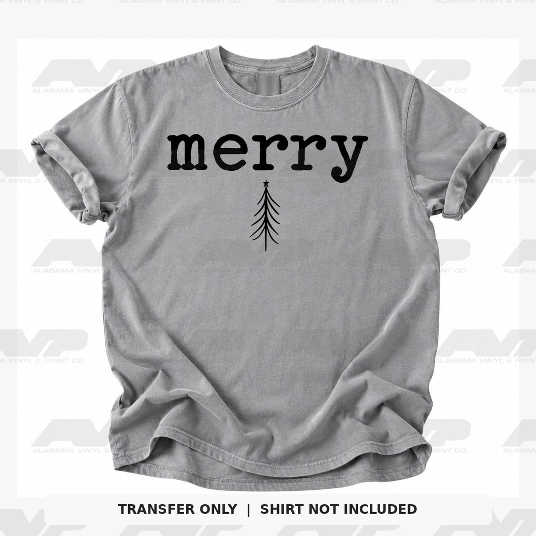 Merry Skinny Tree Black Alabama Vinyl & Print Co.