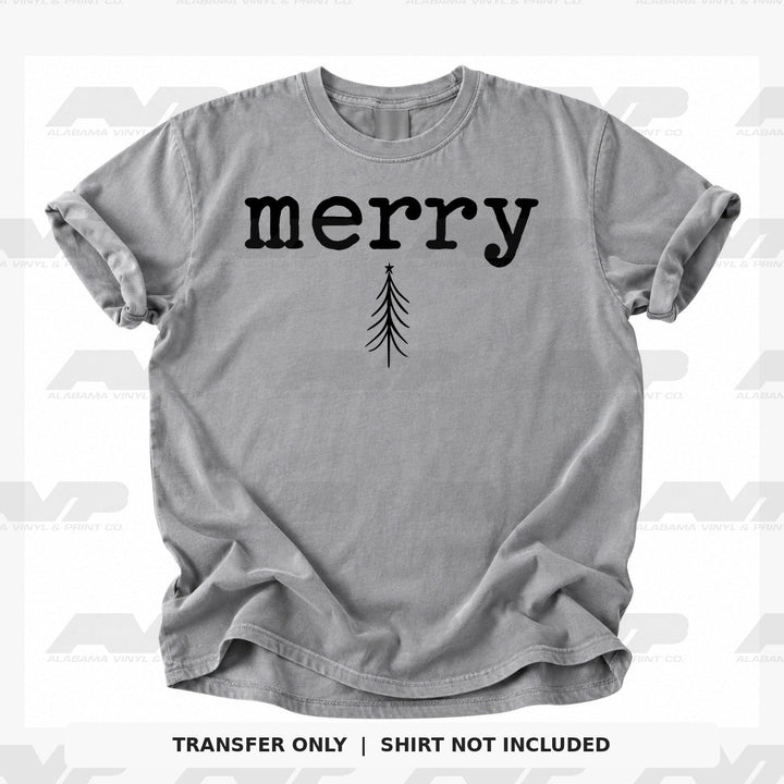 Merry Skinny Tree Black Alabama Vinyl & Print Co.