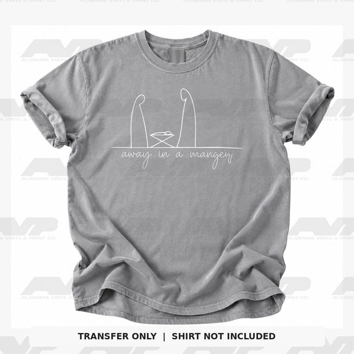 Away In a Manger White Alabama Vinyl & Print Co.
