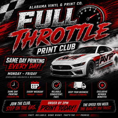 Full Throttle Print Club Alabama Vinyl