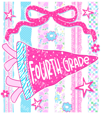 Fourth Grade Pennant - Ready-to-Press DTF Transfer Alabama Vinyl