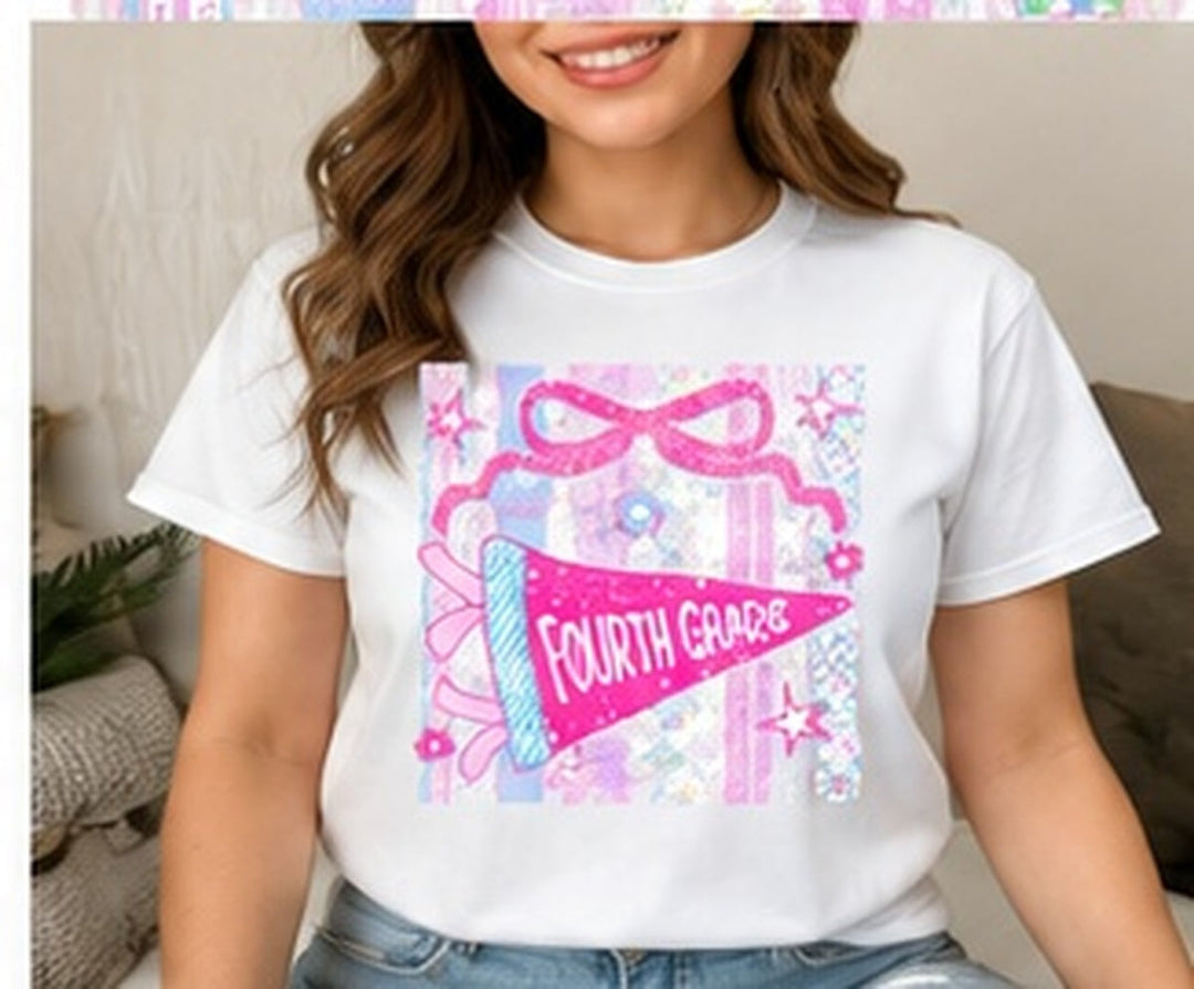 Fourth Grade Pennant - Ready-to-Press DTF Transfer Alabama Vinyl