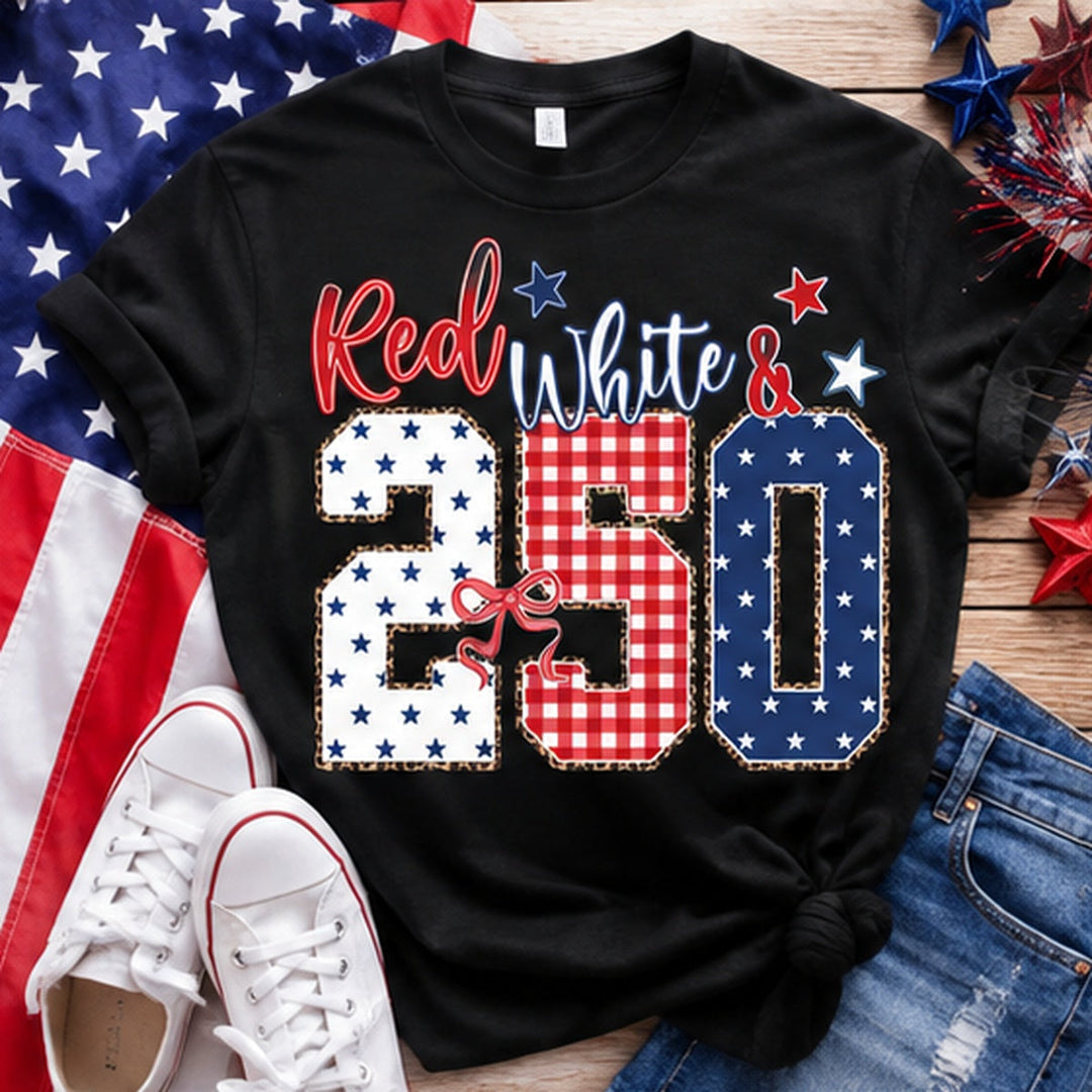Red White & 250 - Ready-to-Press DTF Transfer Alabama Vinyl