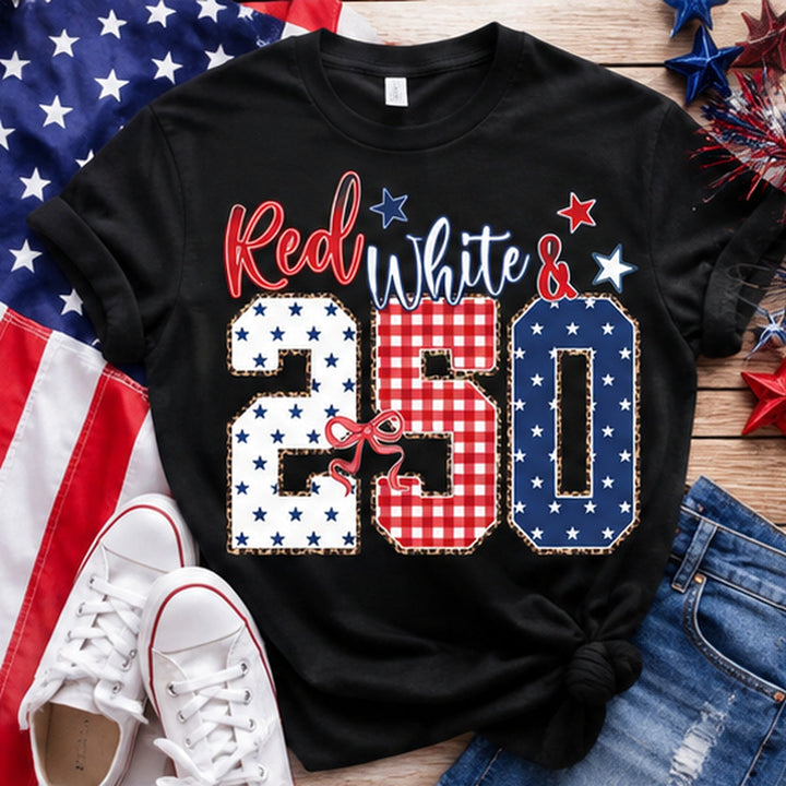 Red White & 250 - Ready-to-Press DTF Transfer Alabama Vinyl