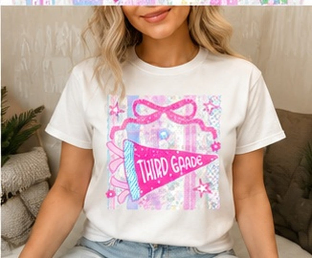 Third Grade Pennant - Ready-to-Press DTF Transfer Alabama Vinyl