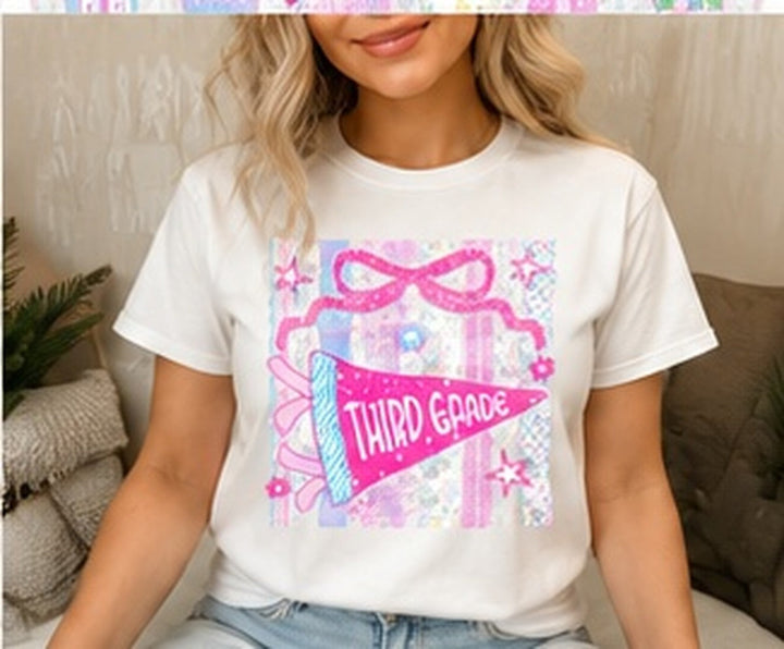 Third Grade Pennant - Ready-to-Press DTF Transfer Alabama Vinyl